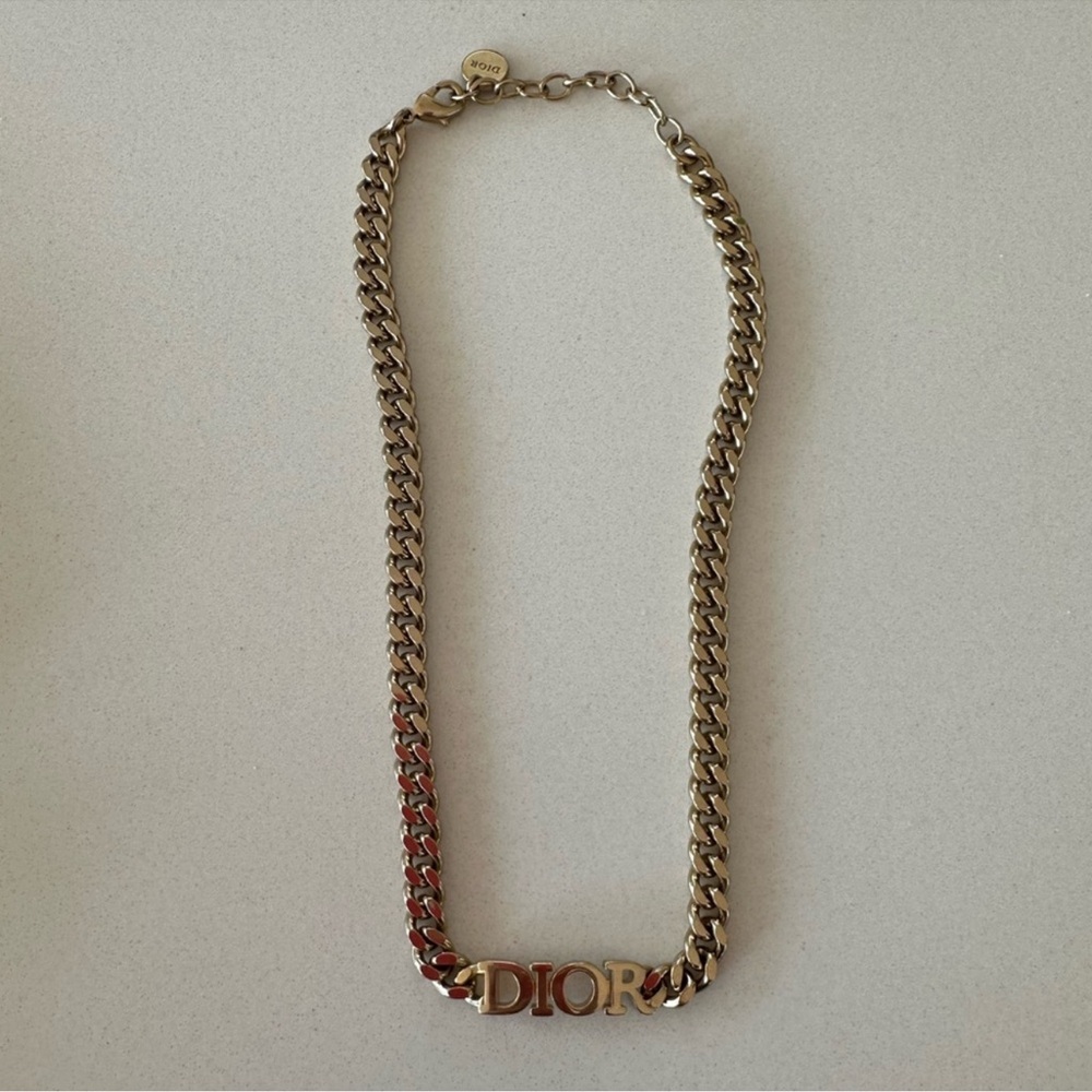 Christian Dior Revolution Champagne Gold Choker Necklace - Picture 3 of 6
